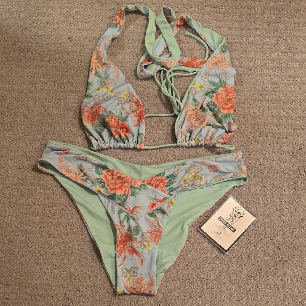 We Are HaH Convertible Floral Multi-way Bikini with Style Guide